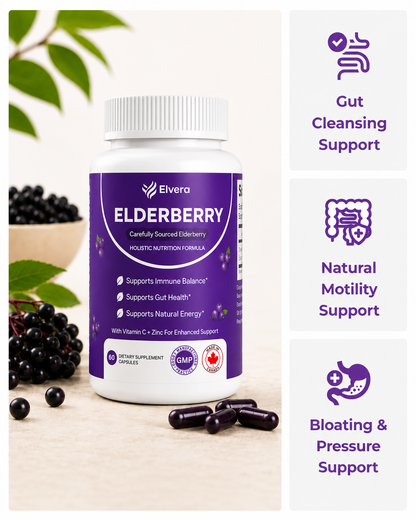 Elvera Gut Support Complex with Elderberry, Zinc & Vitamin C