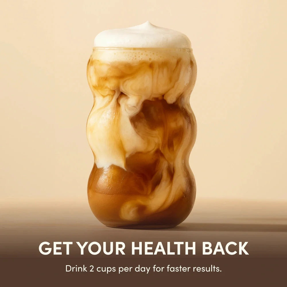 Iced mushroom latte