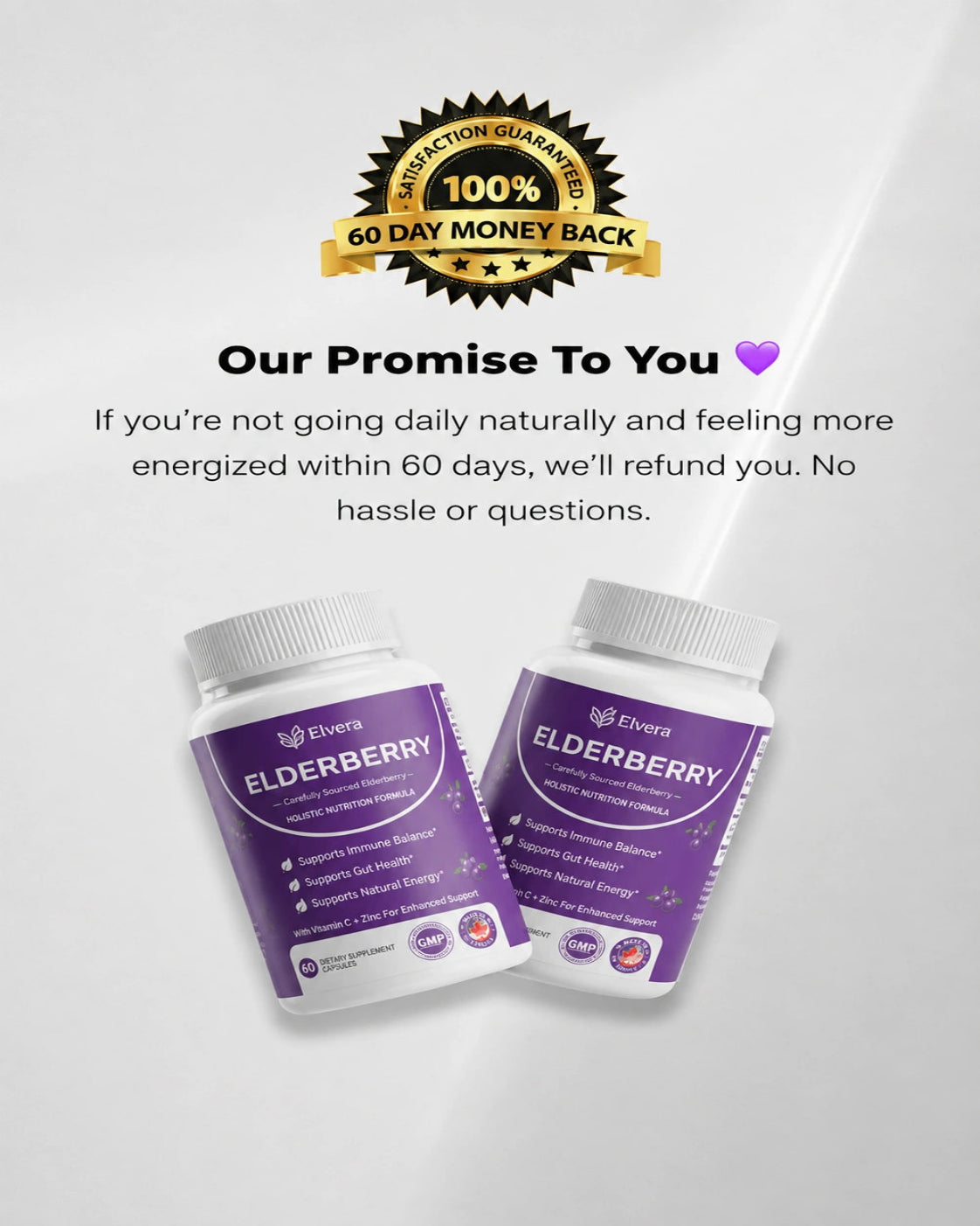 Elvera Gut Support Complex with Elderberry, Zinc & Vitamin C