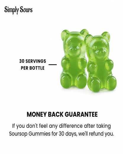 Simply Sours™ 100% Pure Organic Soursop Gummies