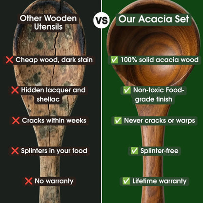 Other wooden utensils vs our acacia set